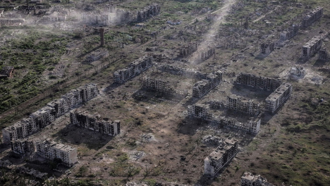Imagini aeriene arată distrugeri masive în Ceasiv Iar din cauza aviației și artileriei ruse