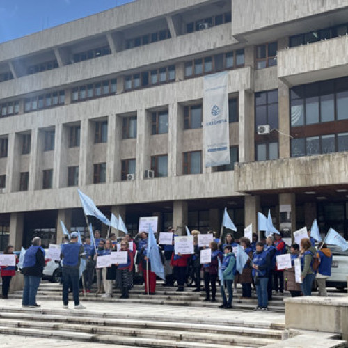 Protest al angajaților din sistemul de protecție din Harghita