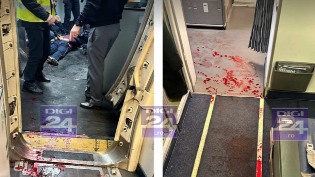 Starea bărbatului care și-a tăiat venele în avionul TAROM