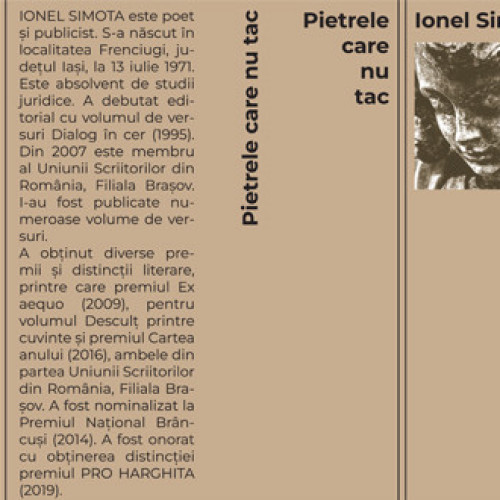 LANSAREA VOLUMULUI DE POEZIE „PIETRELE CARE NU TAC” DE IONEL SIMOTA