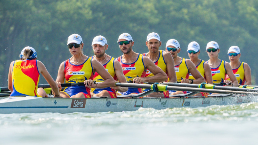 Echipajul 8+1 mixt al României a câștigat aurul la mondialul de canotaj de la Shanghai