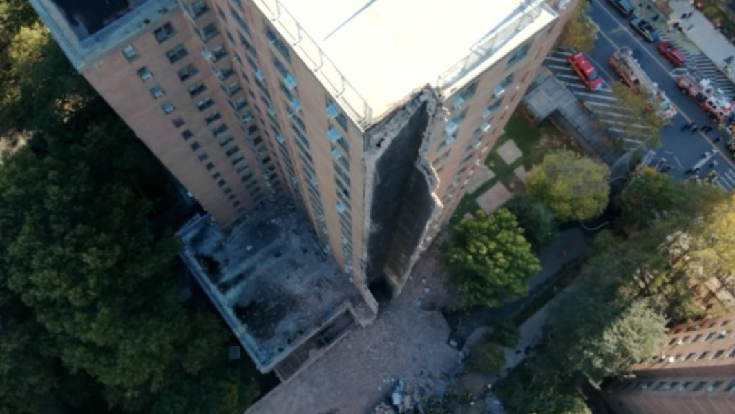 Partială prăbușire a unei clădiri din Bronx, misiune de salvare în desfășurare