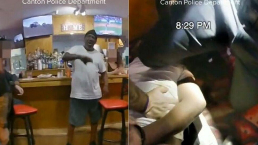 Momentul în care un afroamerican moare după o arestare brutală de către polițiști este filmat în Canton, statul Ohio. Incidentul amintește de cazul George Floyd din anul 2020.