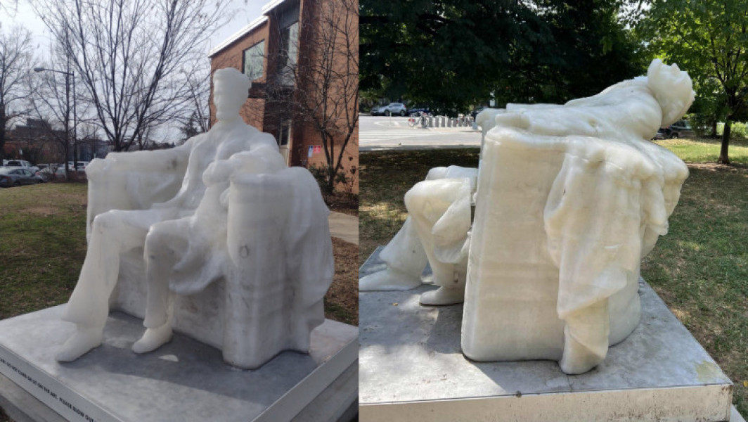 Statuia de ceară a lui Abraham Lincoln s-a topit din cauza căldurii extreme